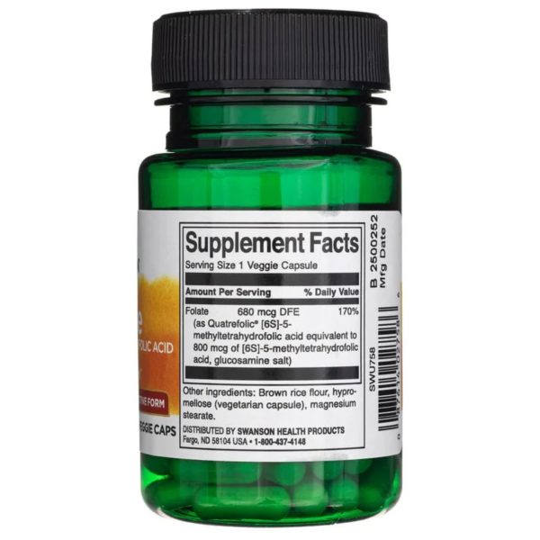 Folate Swanson 400mcg - Image 2