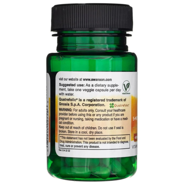 Folate Swanson 400mcg - Image 4